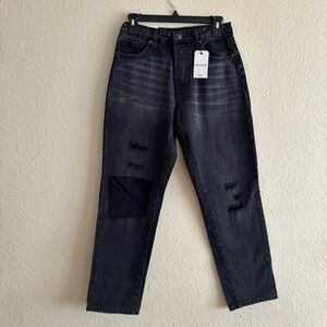 Forever 21 Black Boyfriend Jeans NWT SIZE 26